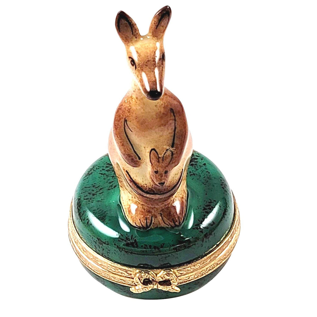 Kangaroo Australia Limoges Box Gift for Animal Lovers, a hand-painted Limoges porcelain gift