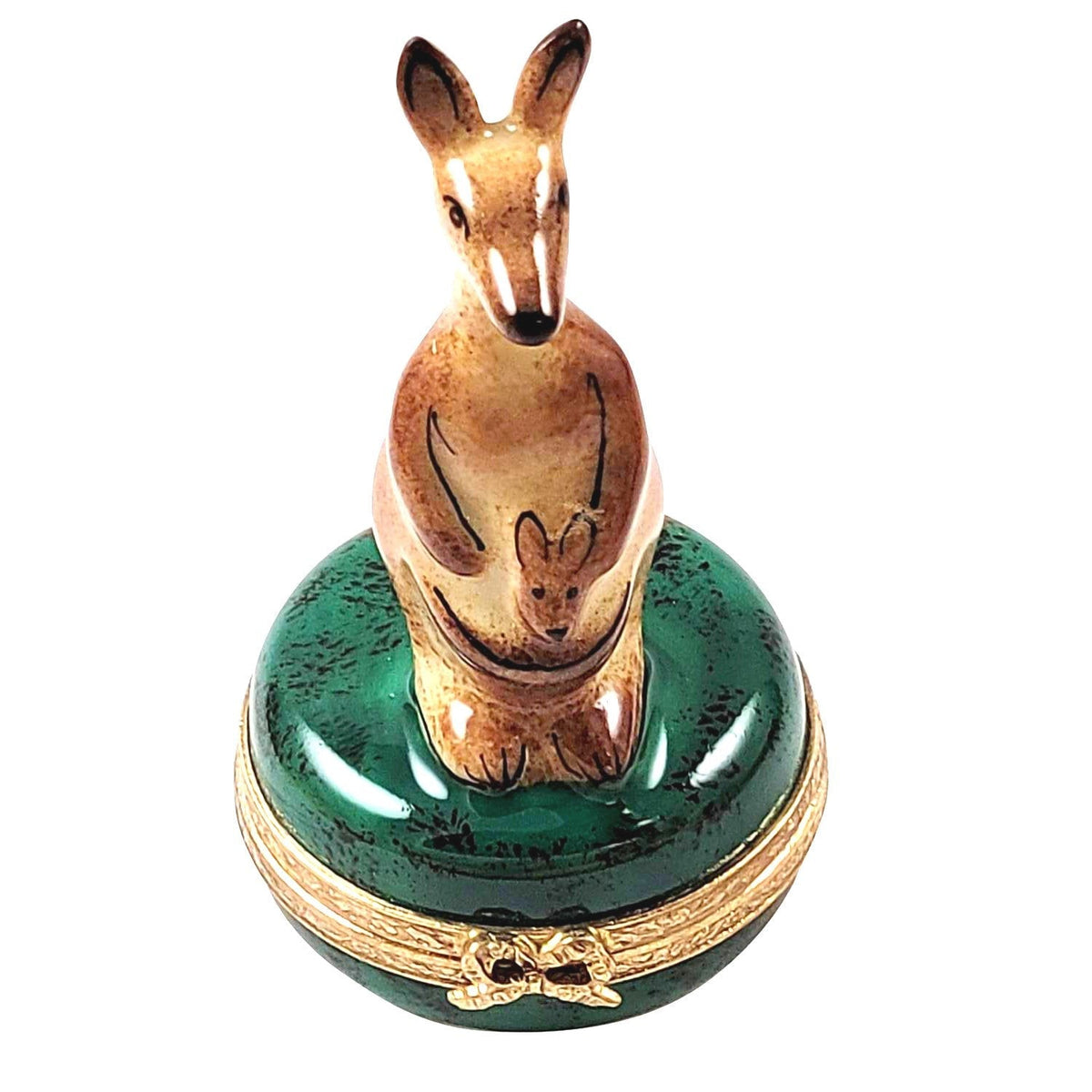 Kangaroo Australia Limoges Box Gift for Animal Lovers, a hand-painted Limoges porcelain gift