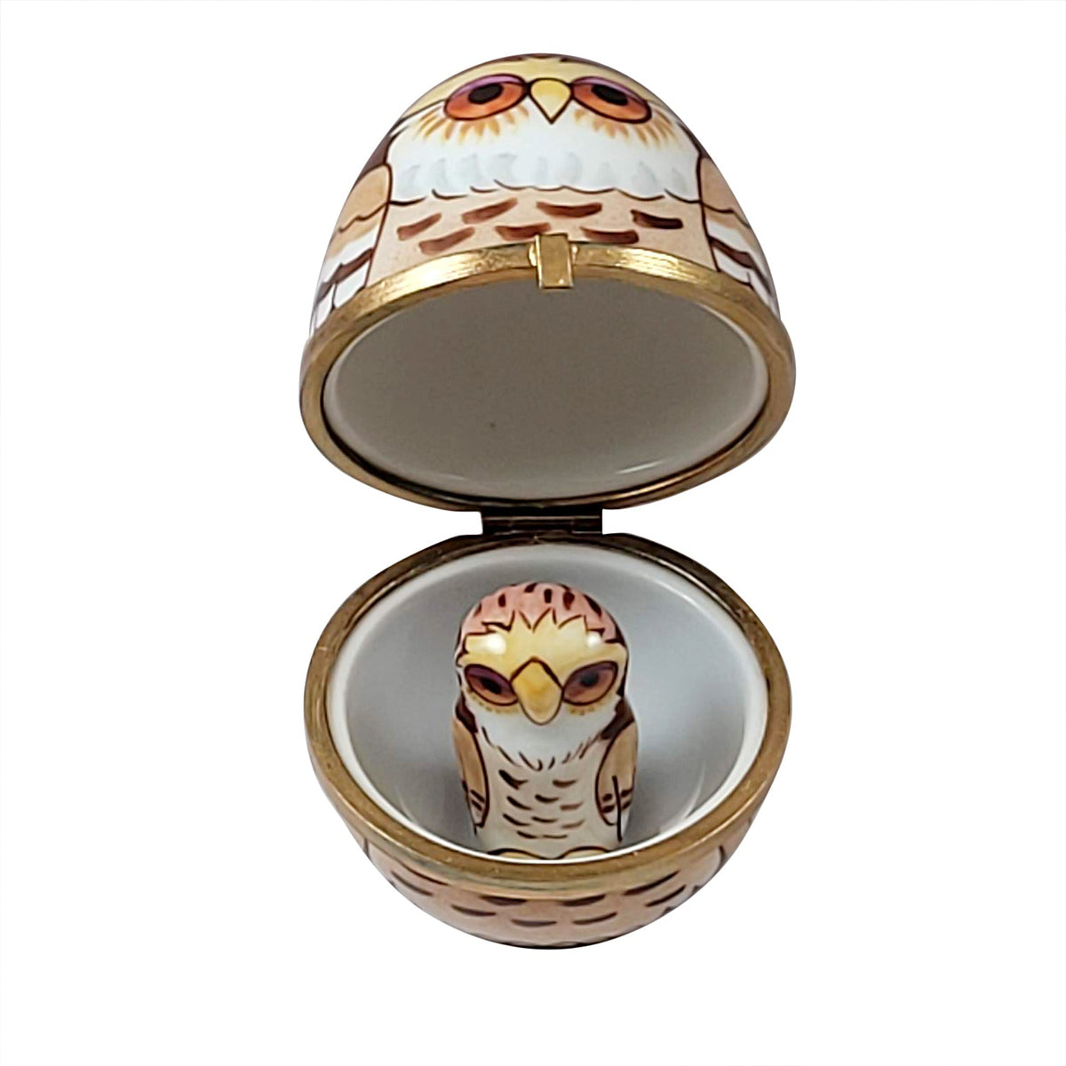 Owl Egg w Removable Owl Limoges Box for Collectors, view 2