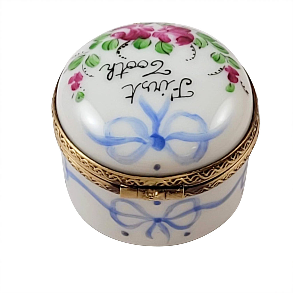 Blue First Tooth Limoges Box Keepsake, view 3