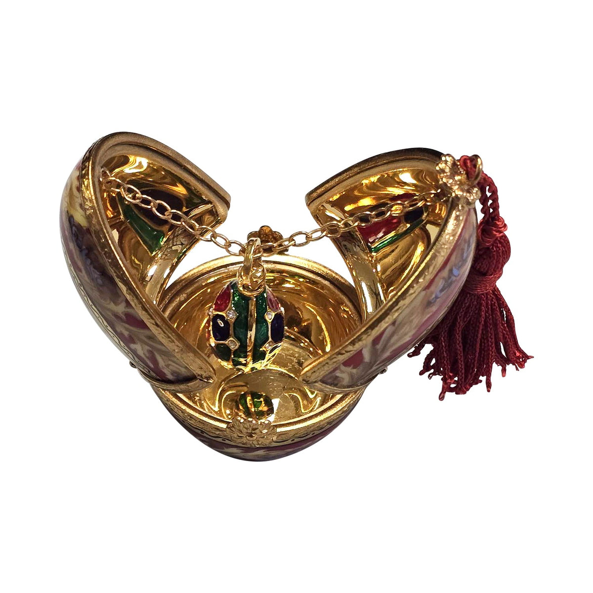Egg With Dangling Faberge Style Egg, view 2