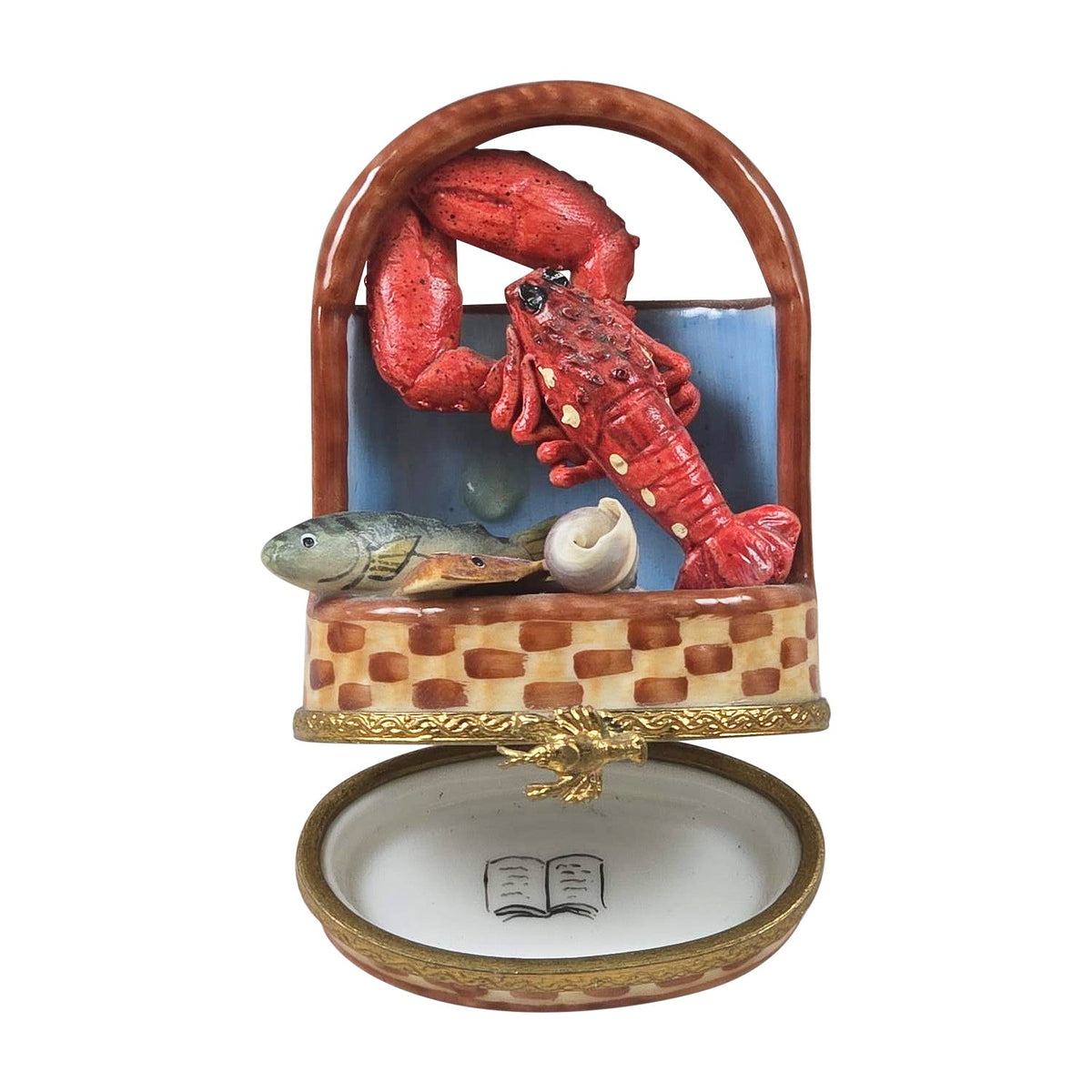 Basket with Lobster Limoges Box, view 2