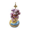 Pig in Bikini Under Shower Gift, a hand-painted Limoges porcelain gift