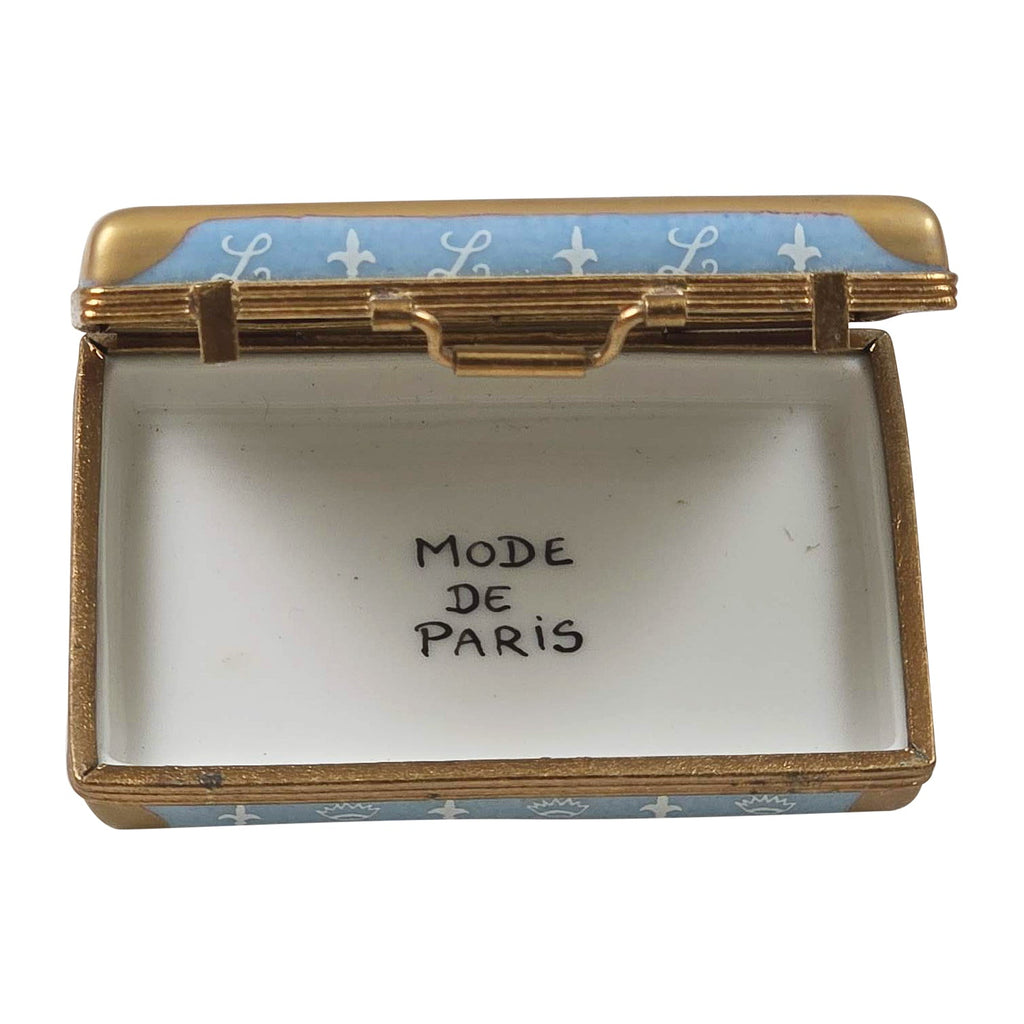 Designer Porcelain Briefcase Limoges Box for Fashion Lovers, view 2