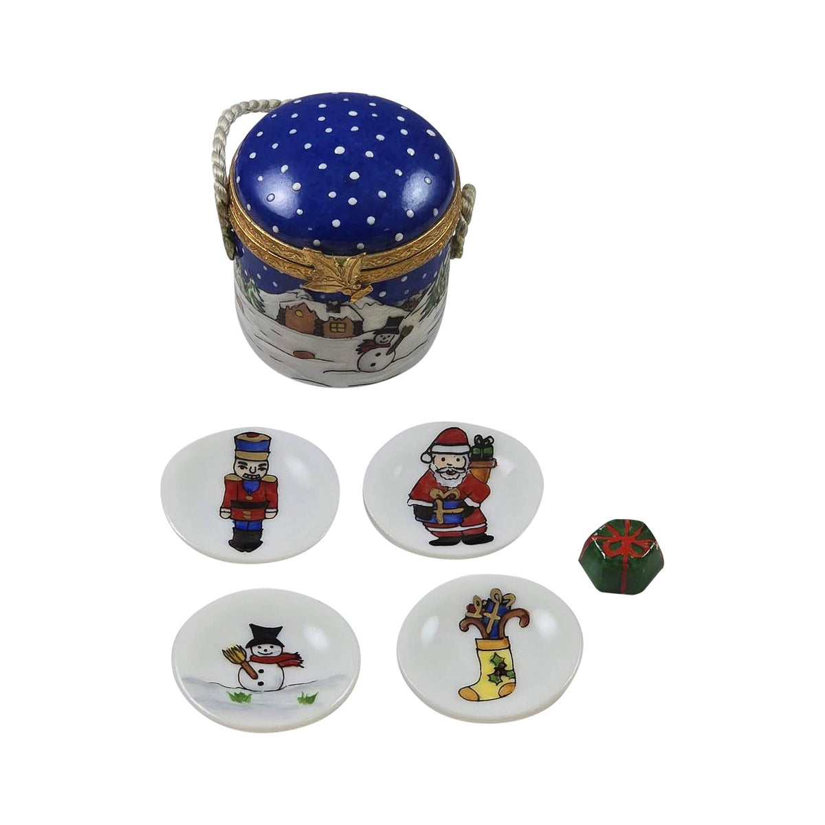 Holiday Basket with Plates and Cupcake, view 2