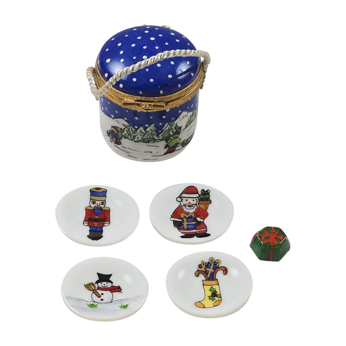 Holiday Basket with Plates and Cupcake, view 3