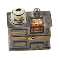 Antique Oldtime Stove for Collectors, a hand-painted Limoges porcelain gift