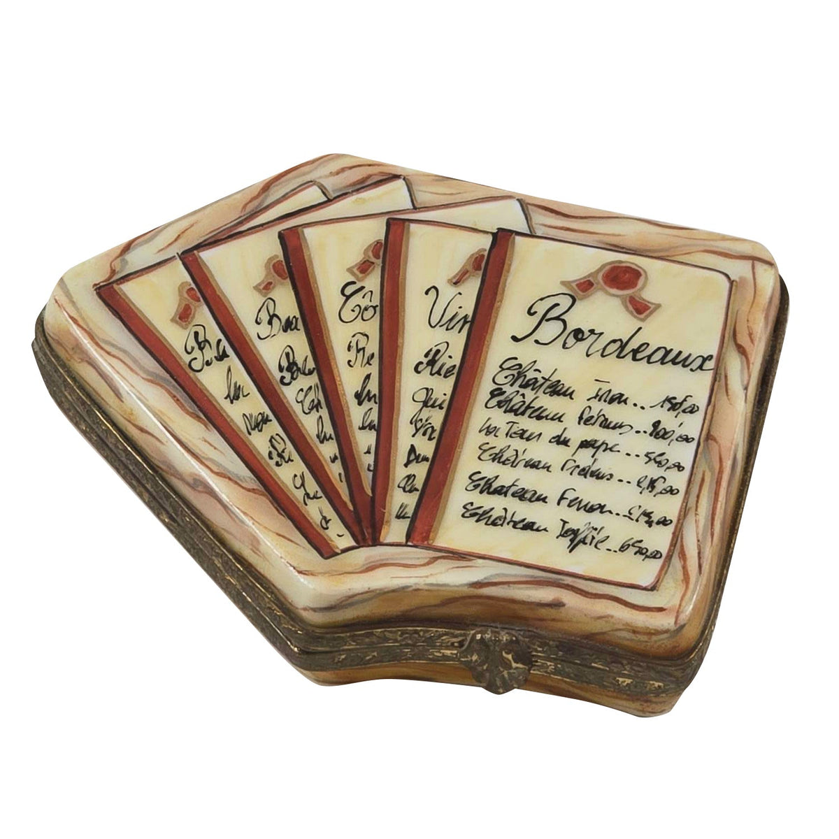 Wine Menu Limoges Box for Wine Lovers, a hand-painted Limoges porcelain gift