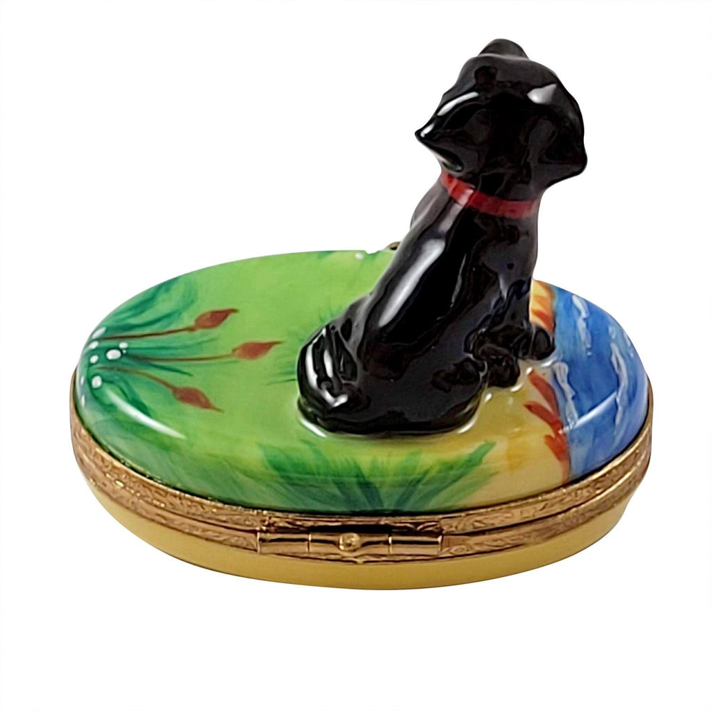 Black Labrador Limoges Box for Dog Lovers, view 3