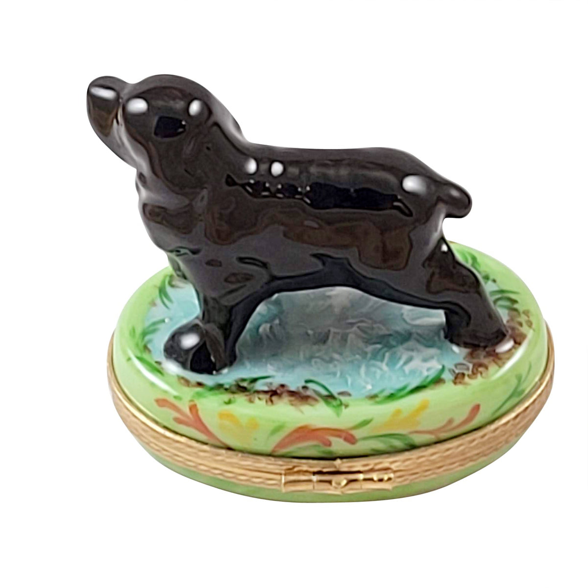 Black Cocker Spaniel Limoges Box, view 3