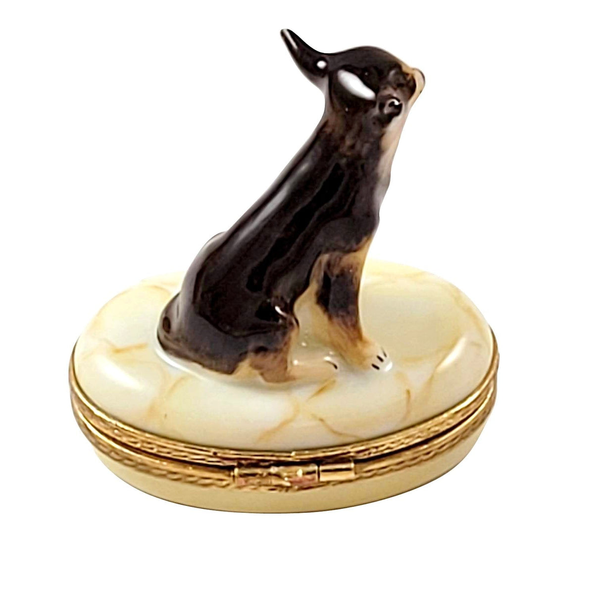 Brown Tan Chihuahua Dog Limoges Box, view 3