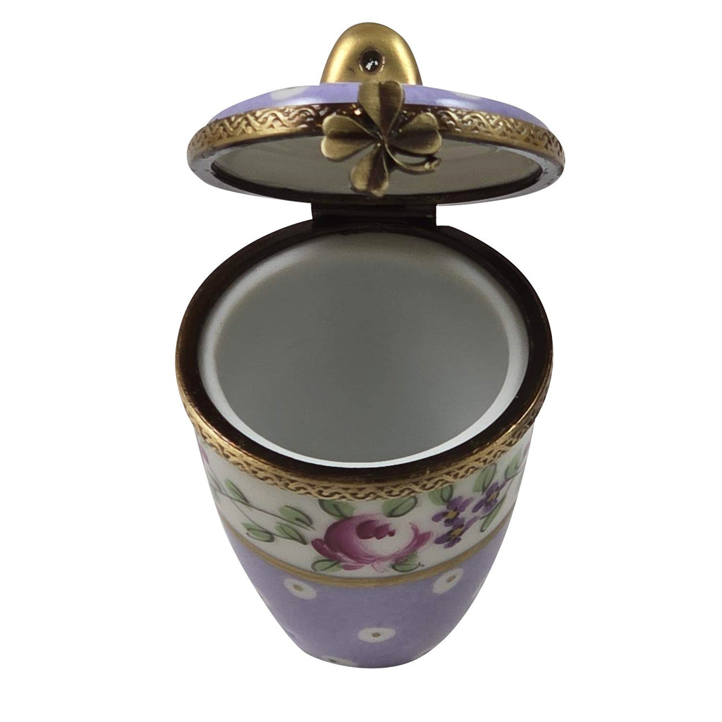 Light Purple Gold Dot Jar Low Lid, view 2
