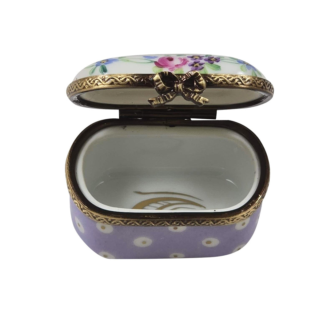 Light Purple Gold Dots Small Oval, view 2