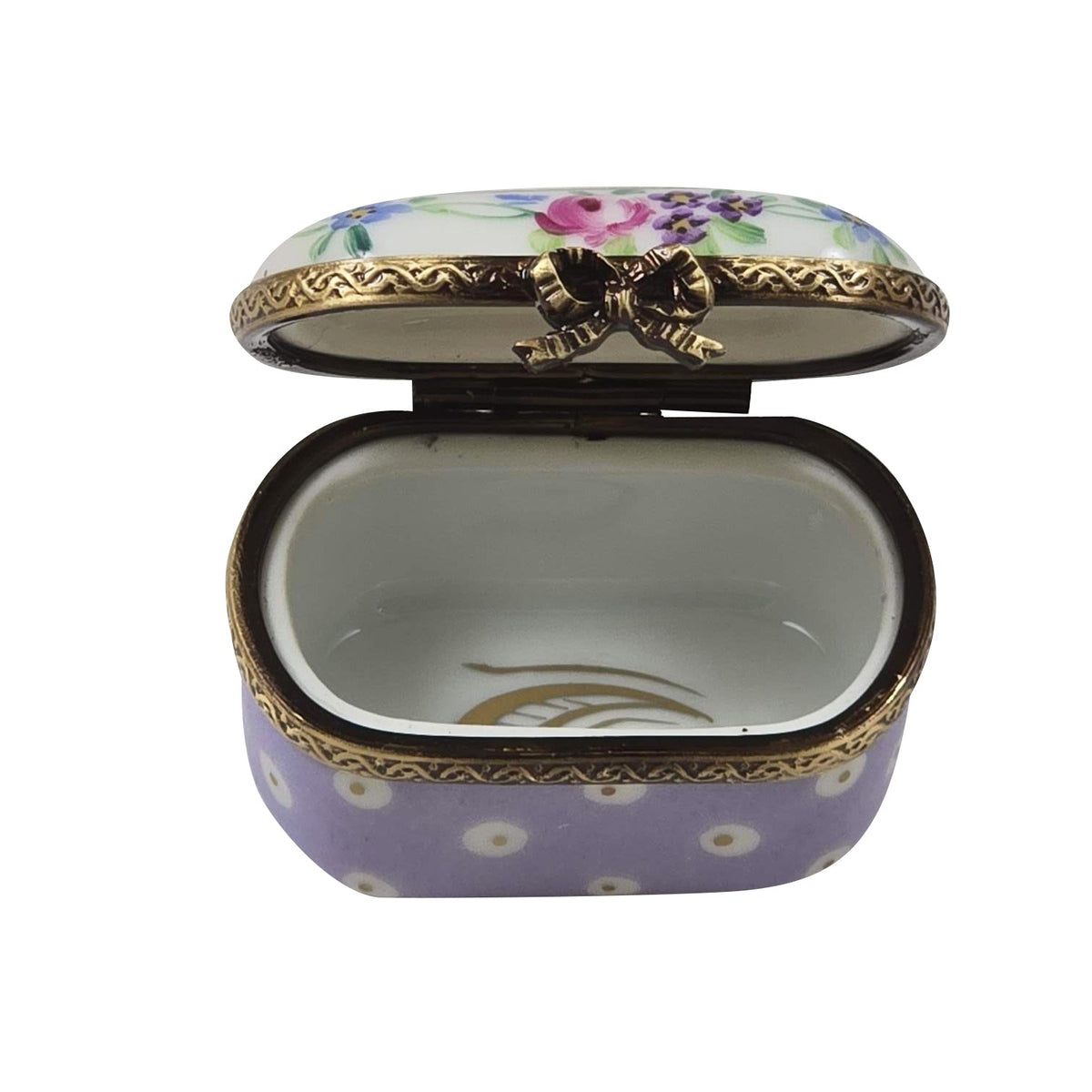 Light Purple Gold Dots Small Oval, view 2