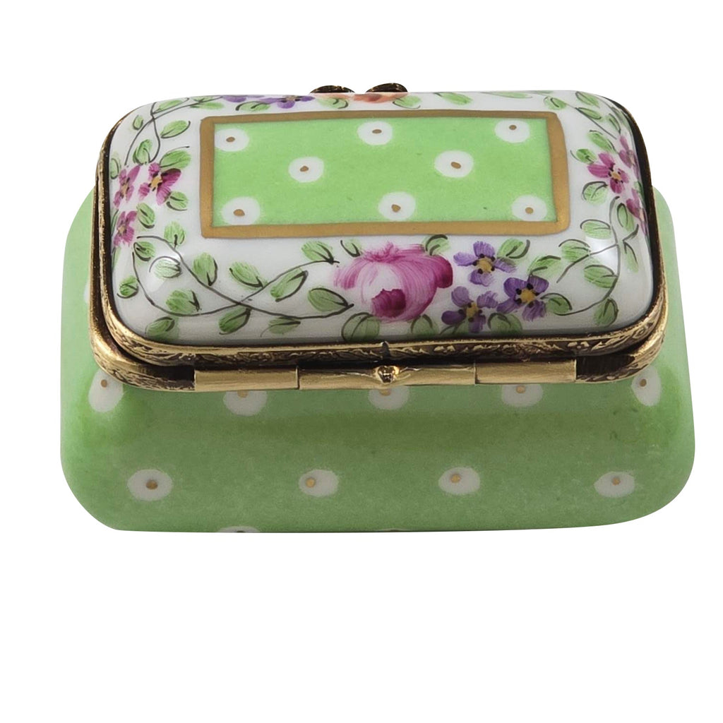 Light Green Gold Dots Small Rectangular, view 3