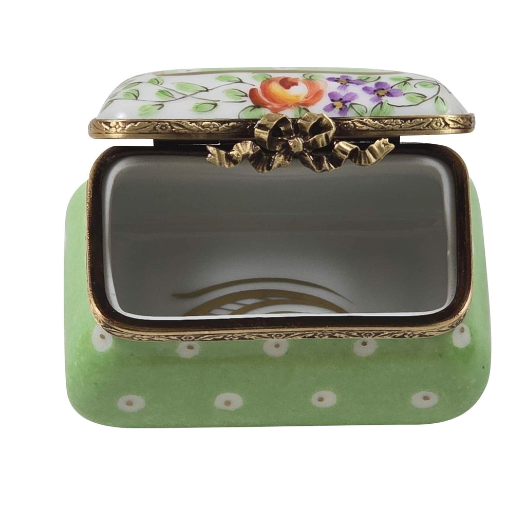 Light Green Gold Dots Small Rectangular, view 2