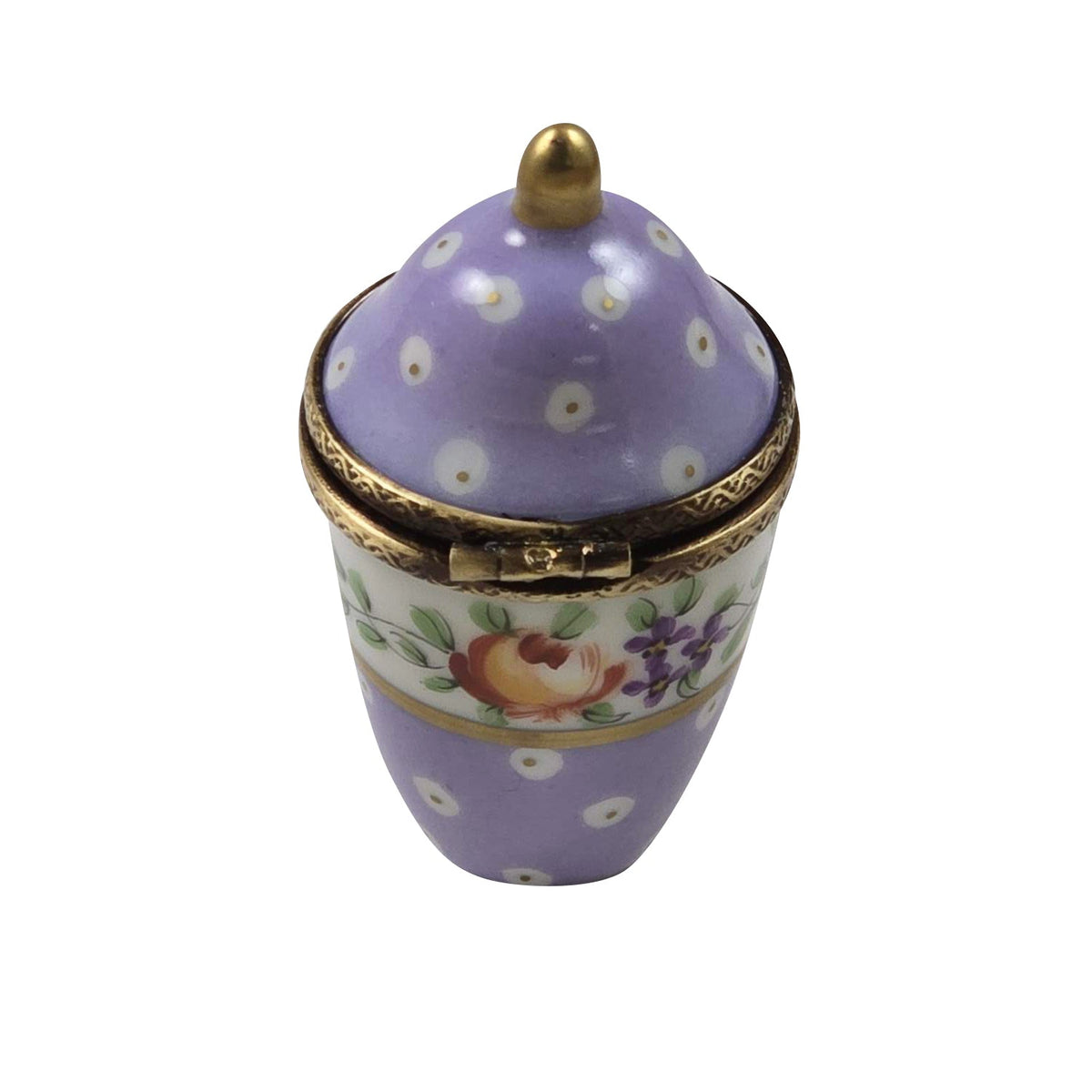 Light Purple Gold Dot Jar High Lid, view 3