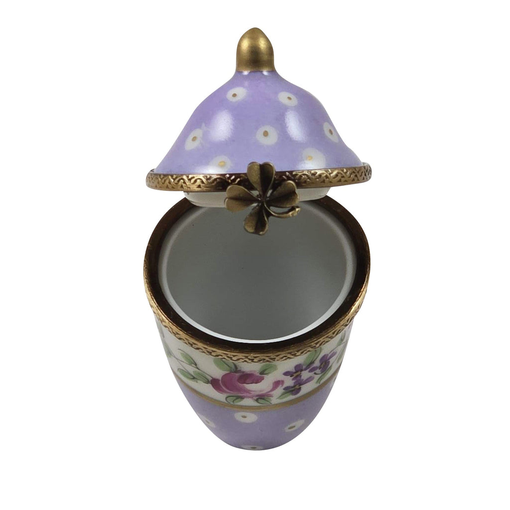 Light Purple Gold Dot Jar High Lid, view 2