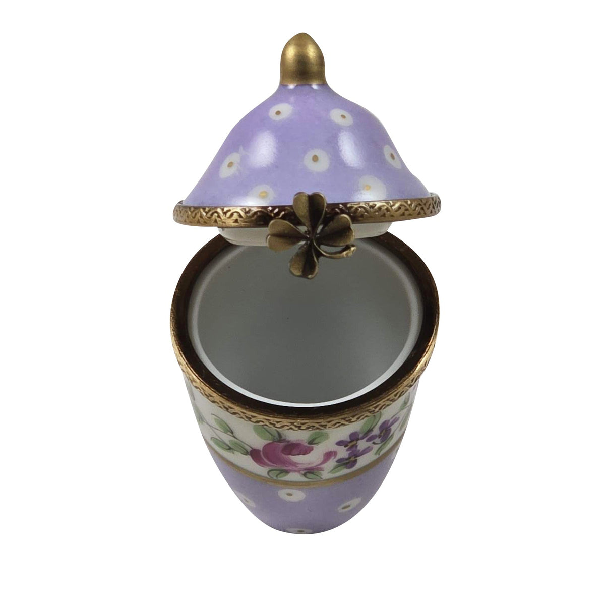 Light Purple Gold Dot Jar High Lid, view 2