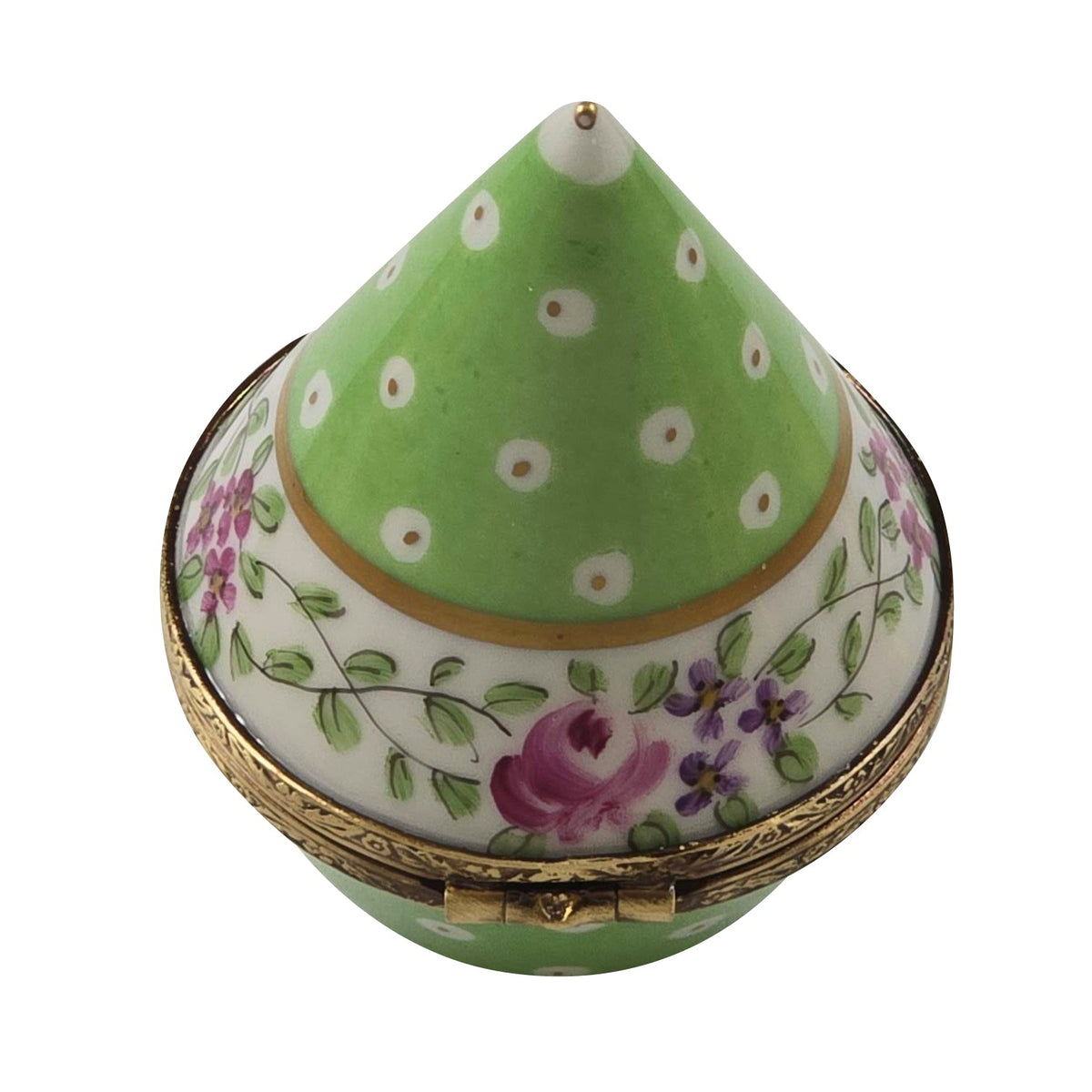 Light Green Gold Dots Conical, view 3