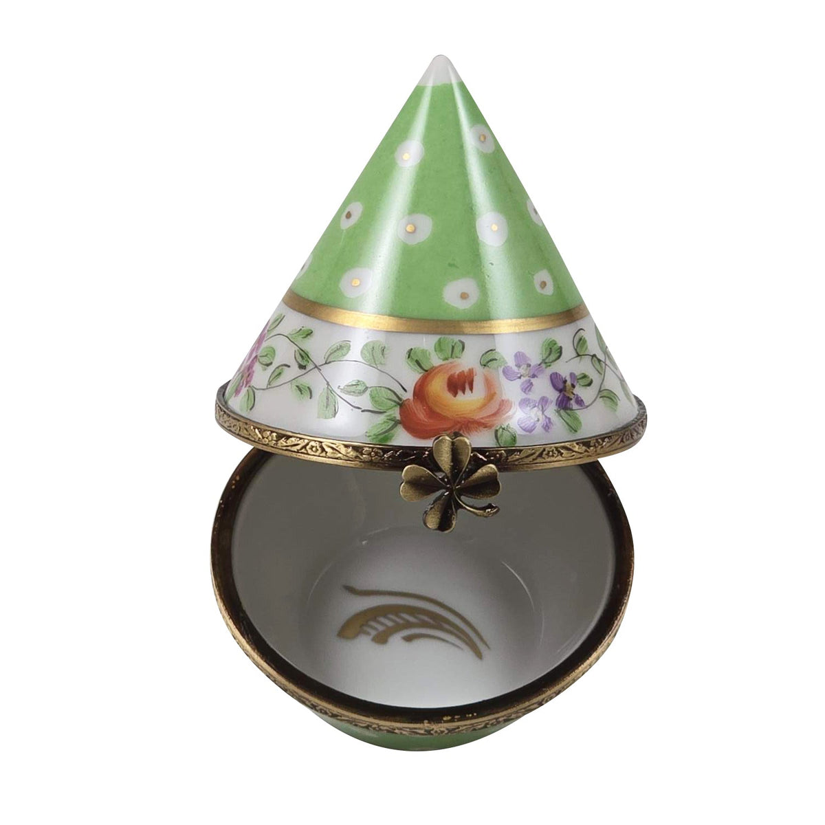 Light Green Gold Dots Conical, view 2