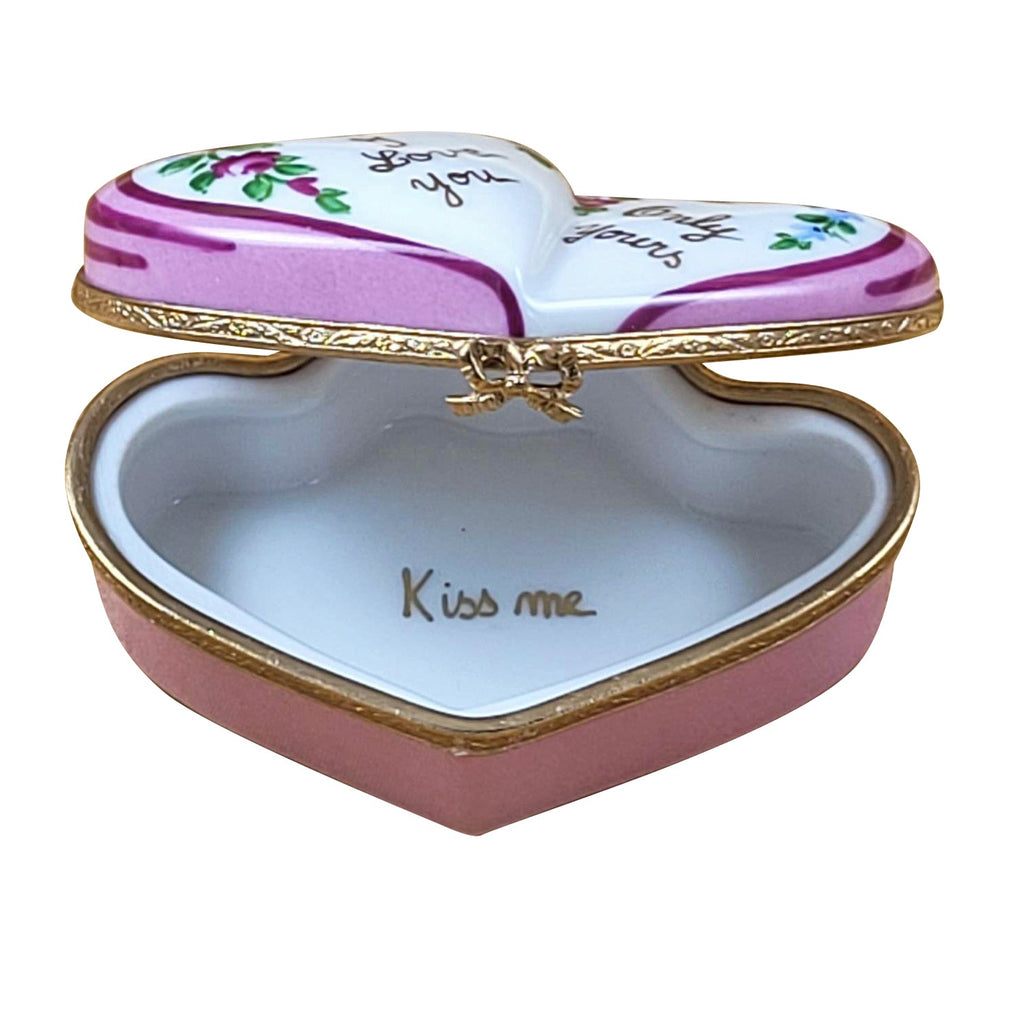 Double Hearts I Love You Only Yours Limoges Box Gift, view 2