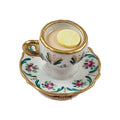 Cup of Tea with Lemon Limoges Box, a hand-painted Limoges porcelain gift
