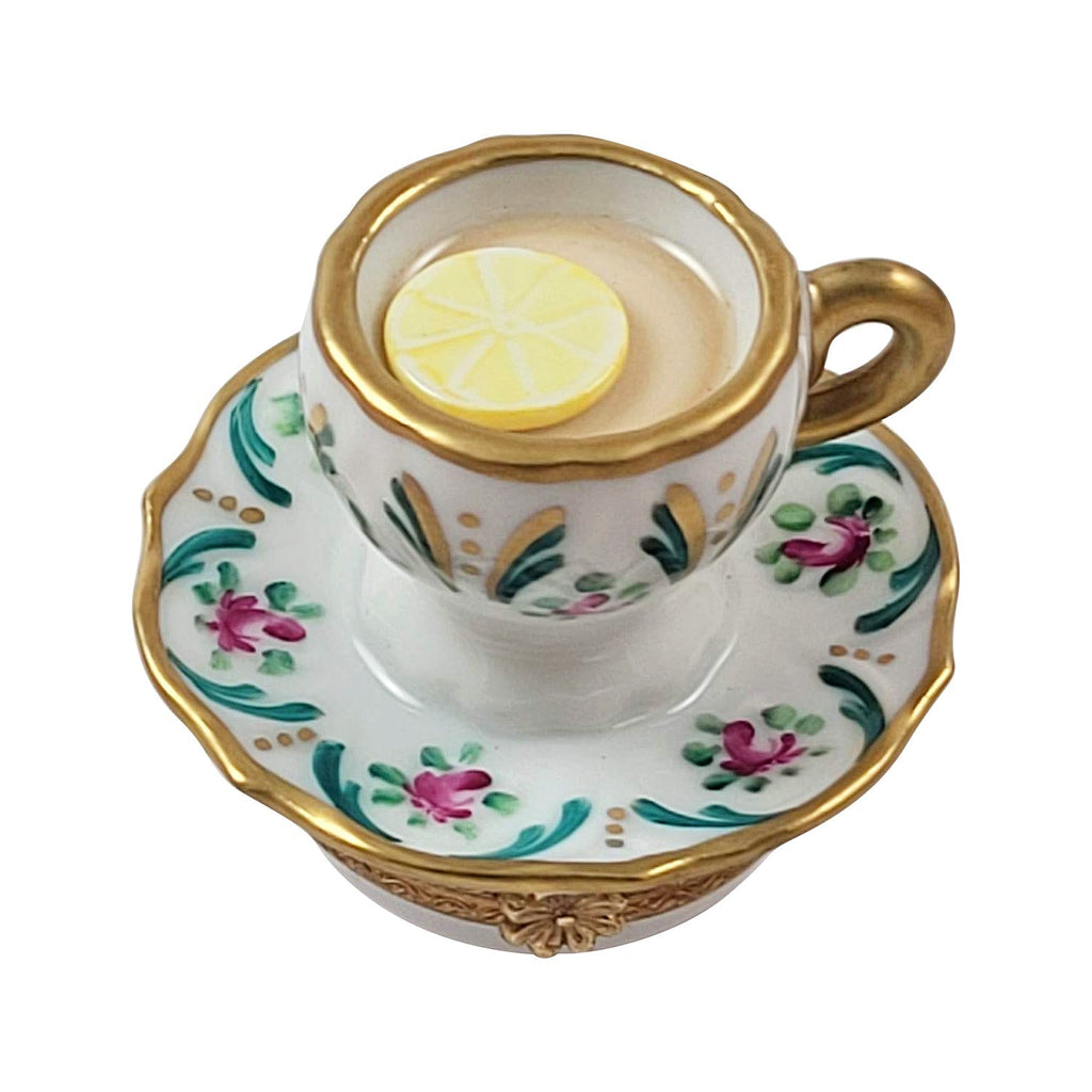 Cup of Tea with Lemon Limoges Box, view 4