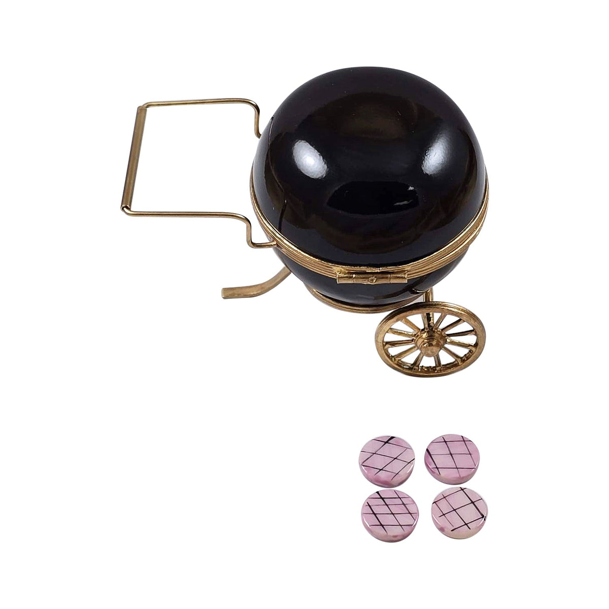 LimBoxes BarBQue Grill Miniature Porcelain Trinket Box, view 5