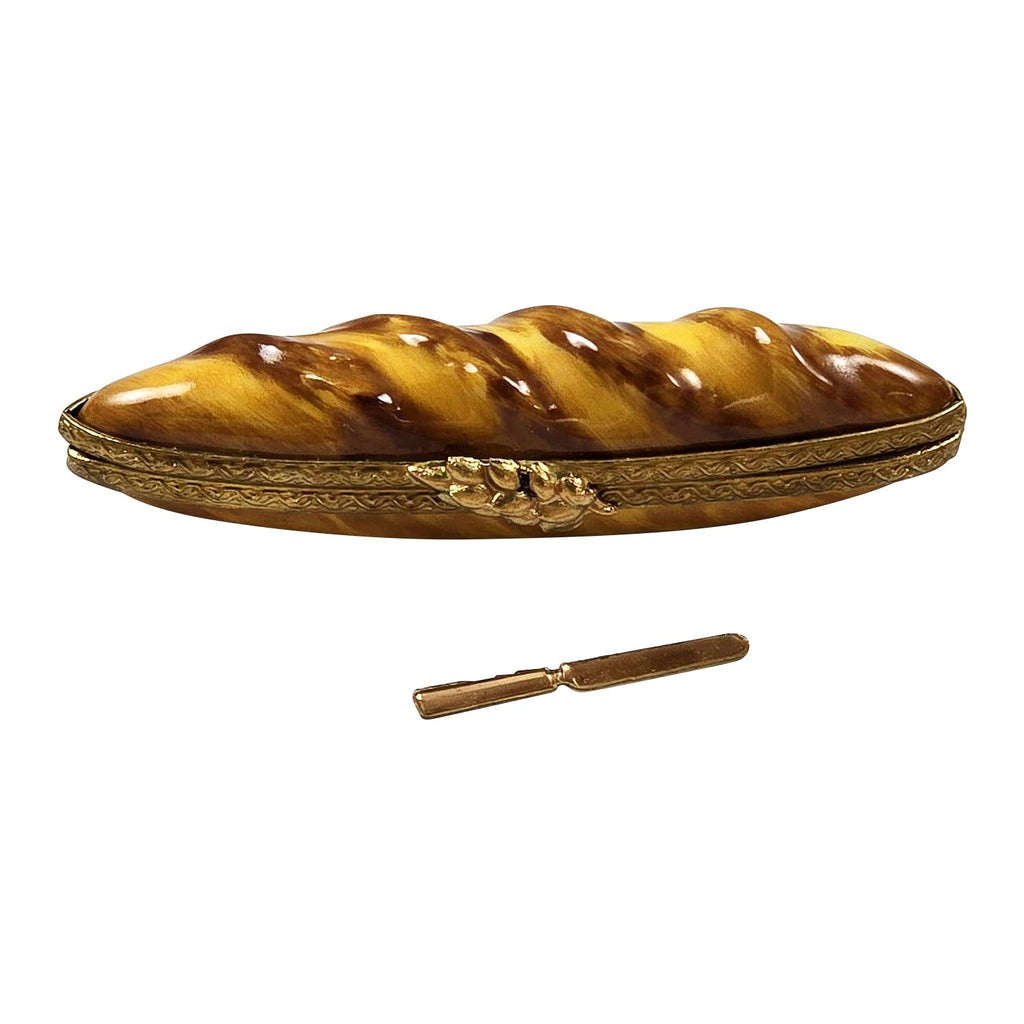 French Baguette Limoges Box Culinary Gift, a hand-painted Limoges porcelain gift