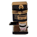 Espresso Machine Coffee Limoges Box, a hand-painted Limoges porcelain gift