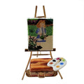 Easel Renoir A Girl w Watering Can Limoges Box Art, a hand-painted Limoges porcelain gift