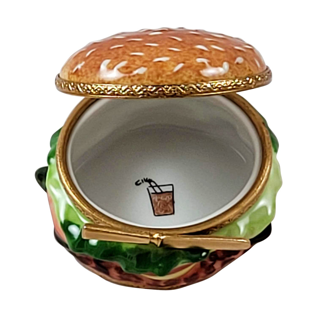 Hamburger Limoges Box Figurine for Food Lovers Gift, view 2