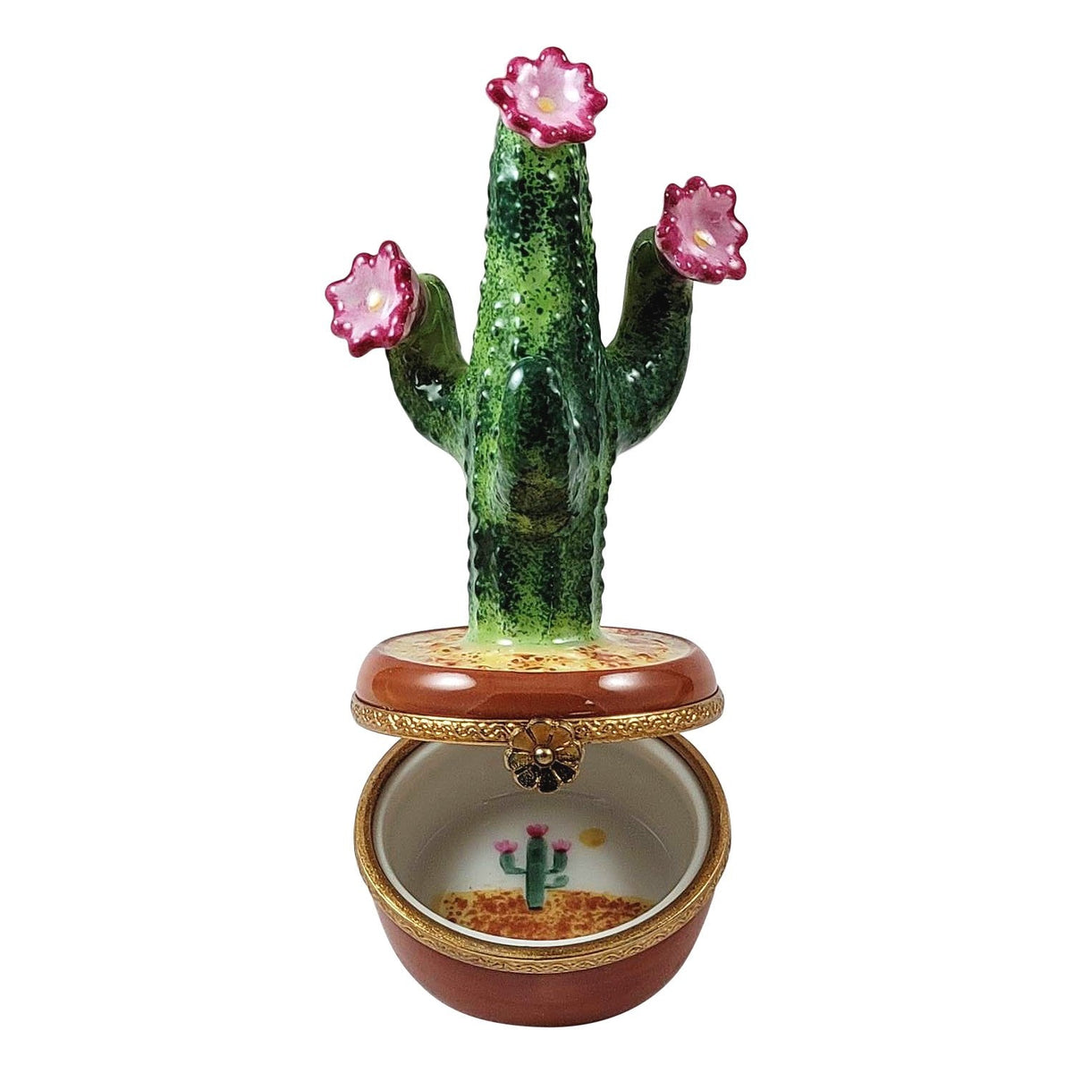 Flowering Cactus in Pot Limoges Box for Plant Lovers, view 2
