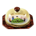 Turkey Under Porcelain Dome with Family Limoges Box, a hand-painted Limoges porcelain gift