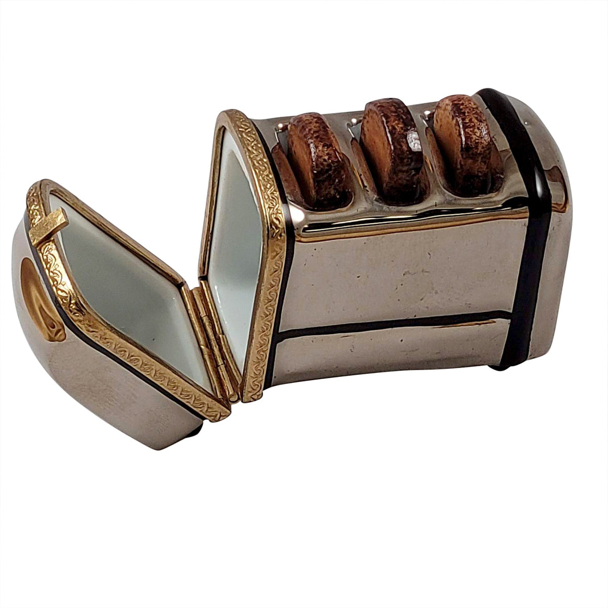 Toaster with 3 Slices of Removable Toast Limoges Box, view 3