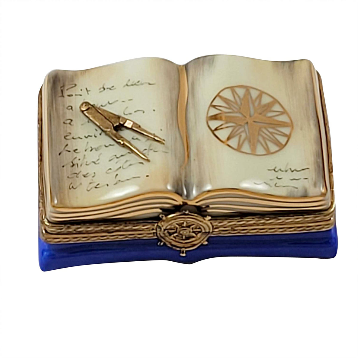 Nautical Book Limoges Box Ocean Lovers, a hand-painted Limoges porcelain gift