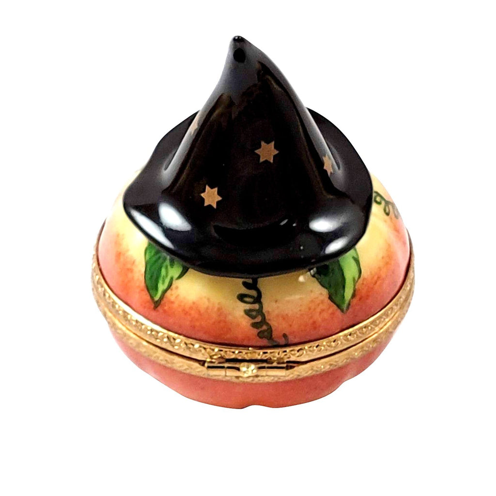 Jack O Lantern Pumpkin Witches Hat Halloween Limoges Box, view 3