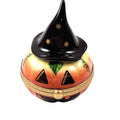 Jack O Lantern Pumpkin Witches Hat Halloween Limoges Box, a hand-painted Limoges porcelain gift