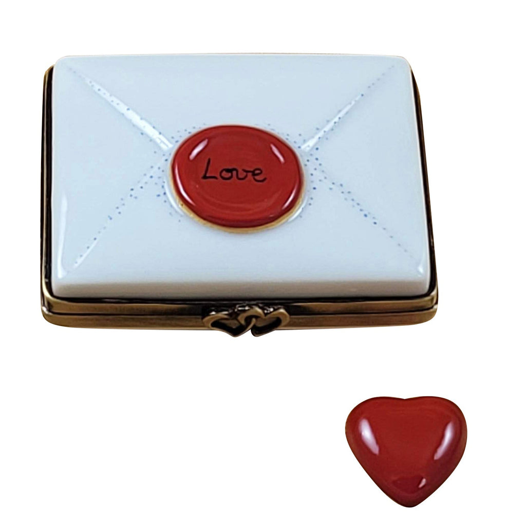 Love Letter with Heart Limoges Box, a hand-painted Limoges porcelain gift