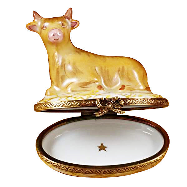 EightPiece Mini Hinged Nativity Porcelain Stable Limoges Box, view 8