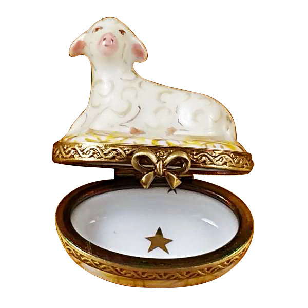EightPiece Mini Hinged Nativity Porcelain Stable Limoges Box, view 11