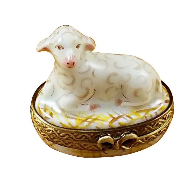 EightPiece Mini Hinged Nativity Porcelain Stable Limoges Box, view 10