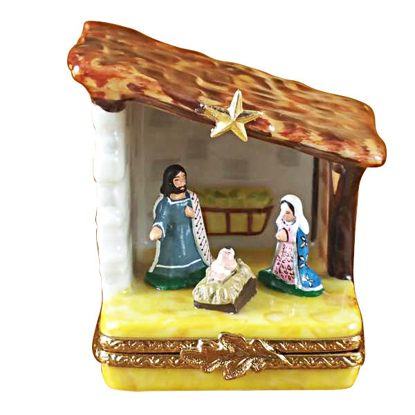 Small Nativity Limoges Box for Christmas, a hand-painted Limoges porcelain gift