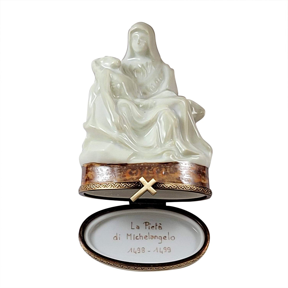 La Pieta at the Vatican by Michelangelo Limoges Box, view 2