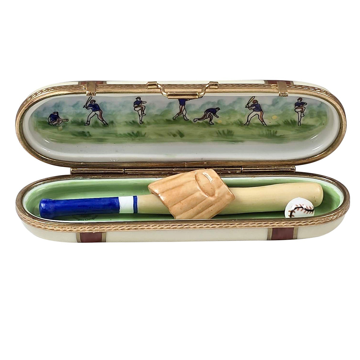 Baseball Case Glove Bat Ball Limoges Box Gift for Fans, view 3