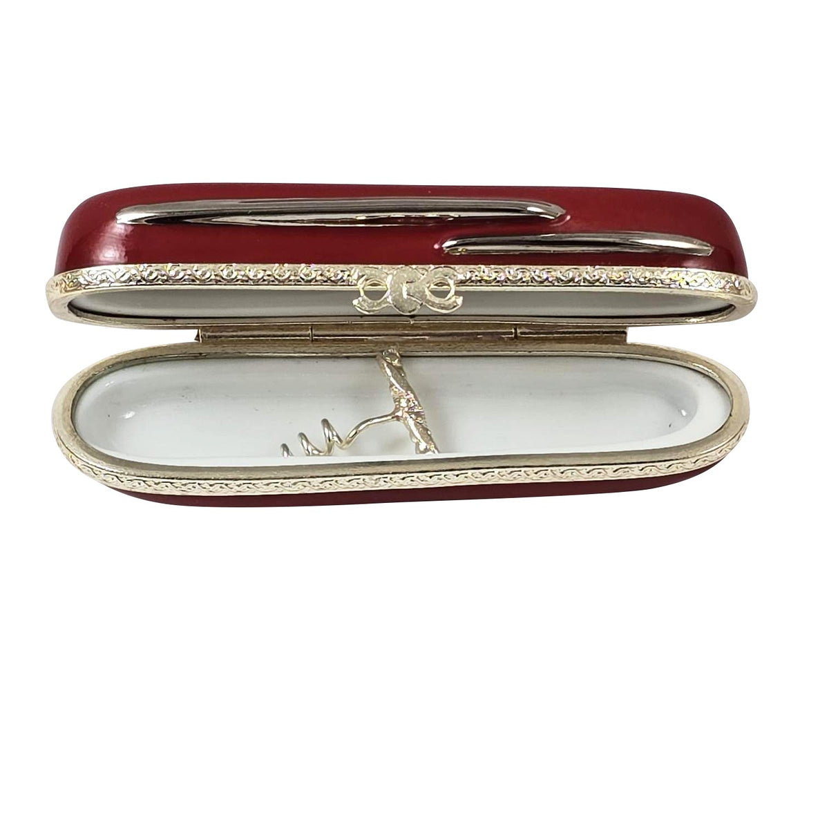 Army Knife with Brass Corkscrew Limoges Box, view 2