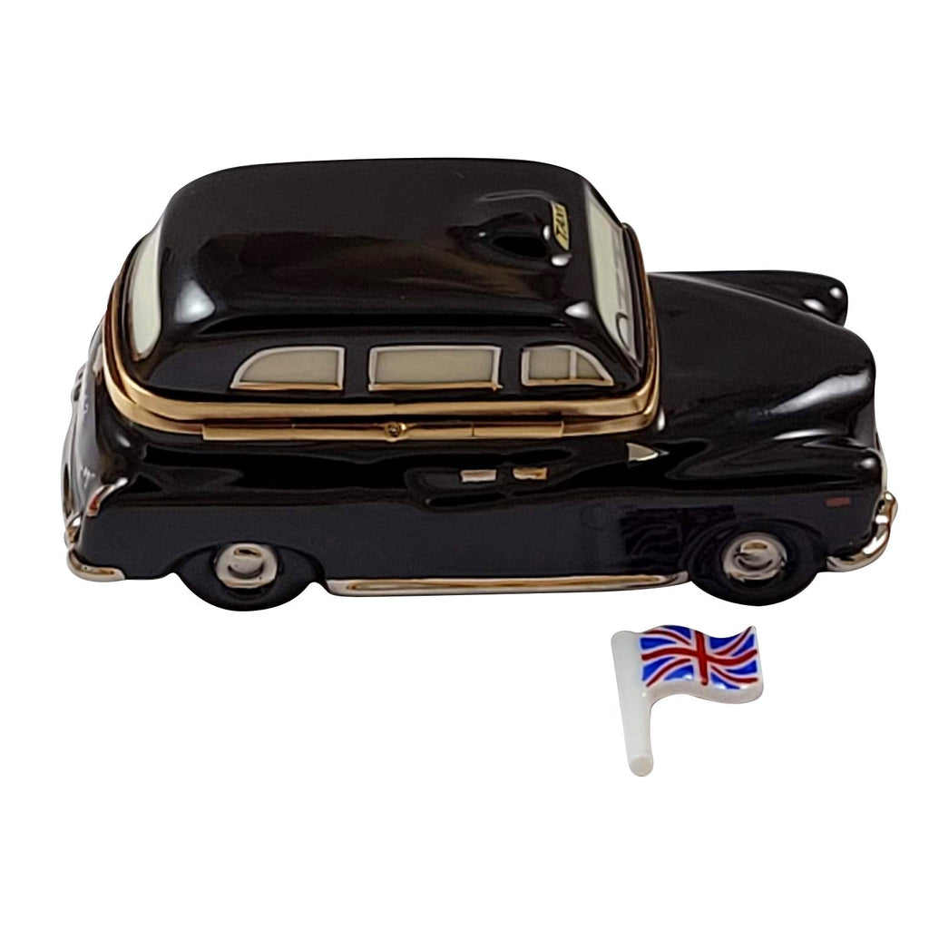 London Black Taxi Union Jack Limoges Box, view 3