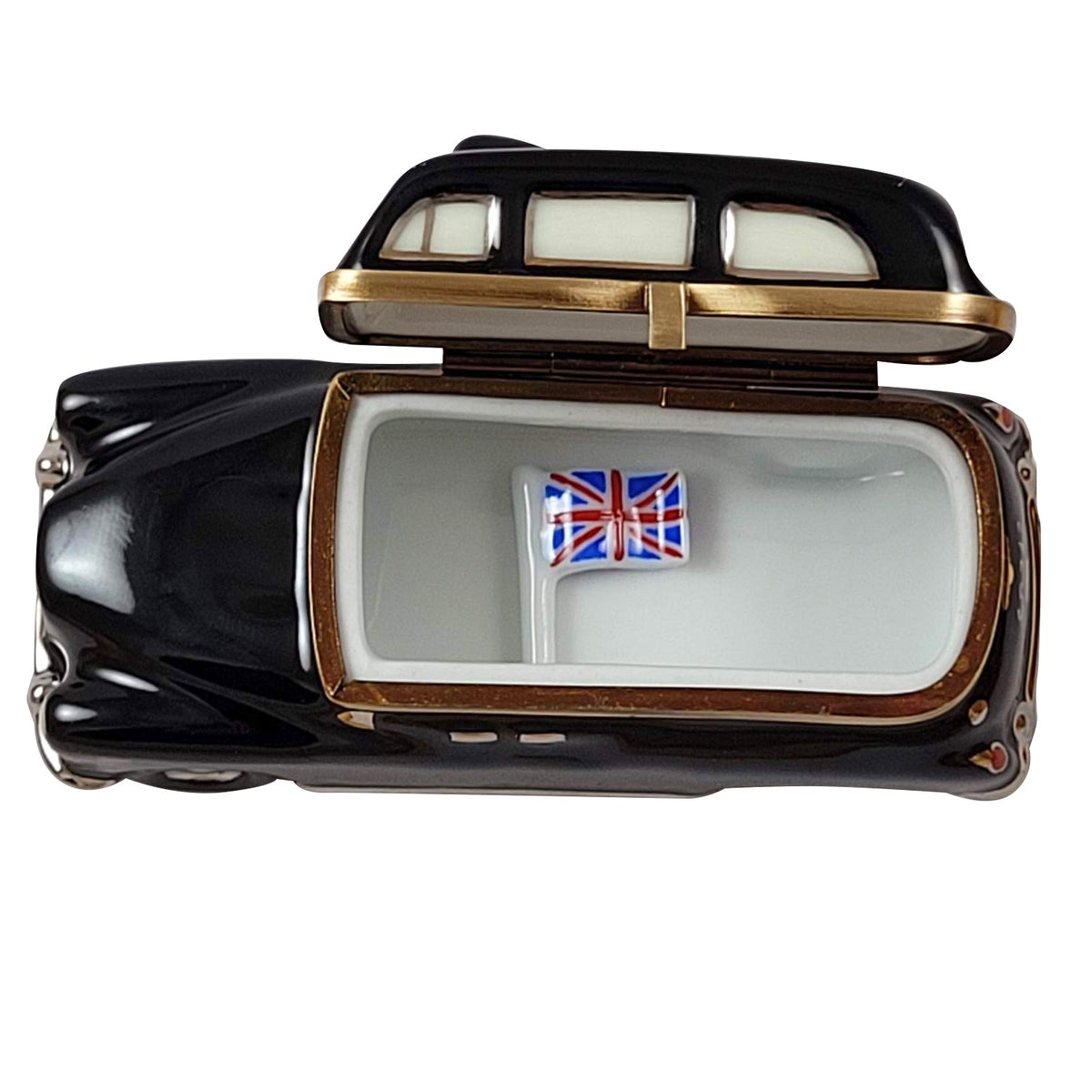 London Black Taxi Union Jack Limoges Box, view 2