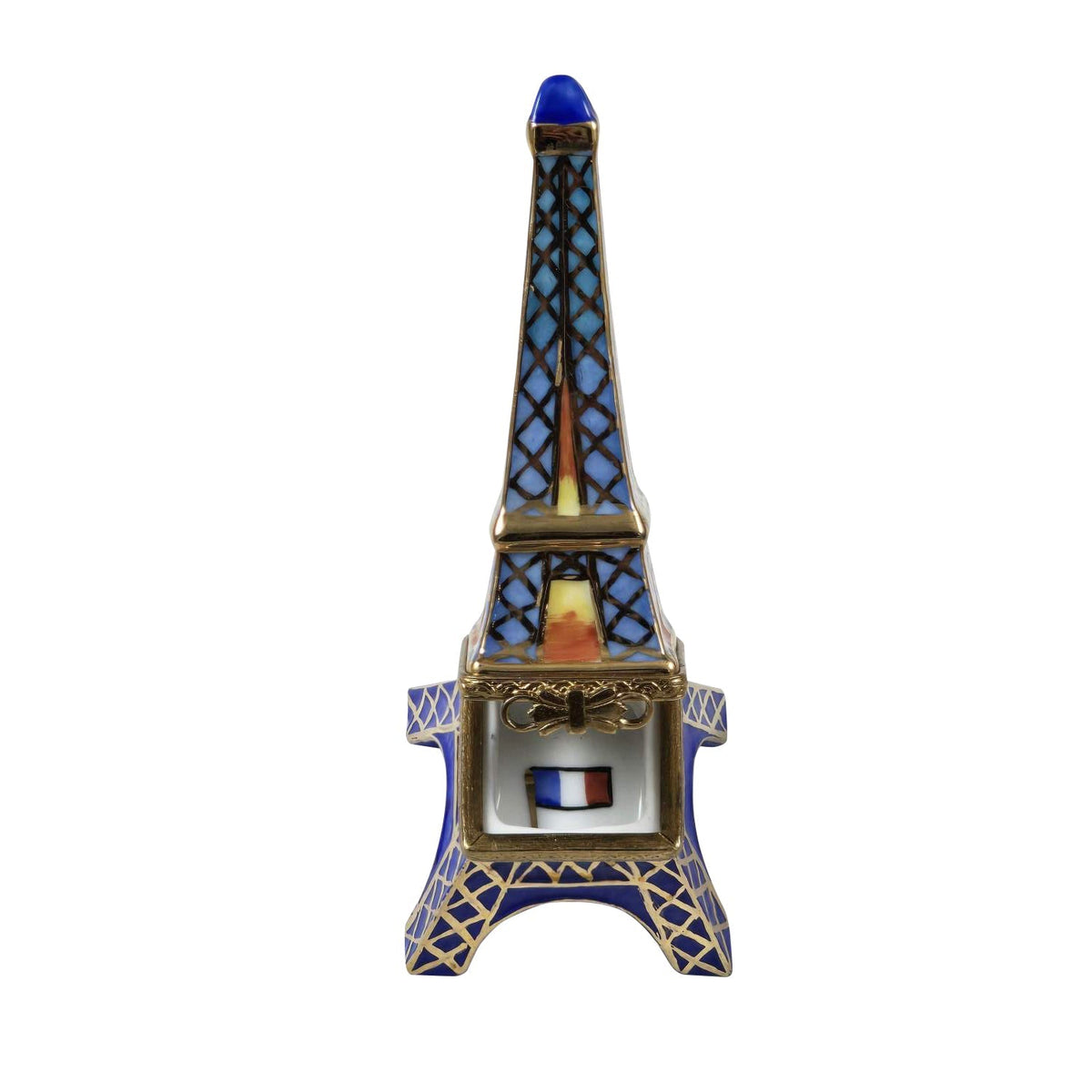 Blue Eiffel Tower Limoges Box for Parisian Collectors, view 3